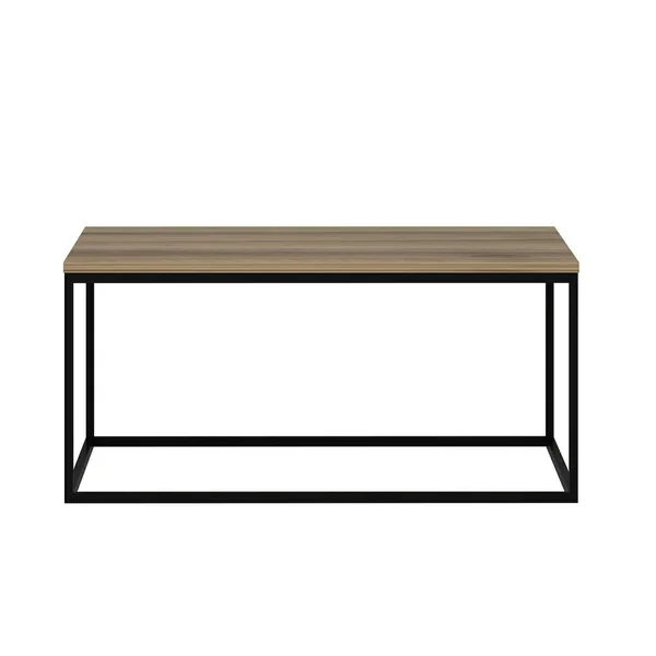 Table basse carrée style minimaliste effet noyer JENA