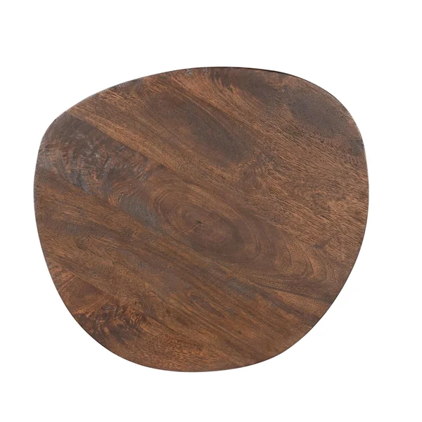 Table basse design organique en bois foncé (lot de 2) ALMA