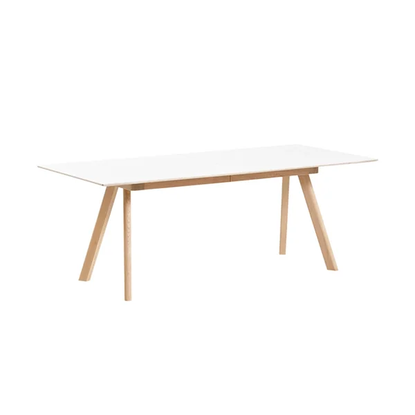 Table CPH 30 EXTENDABLE Stratifié blanc/ chêne vernis à base d'eau HAY