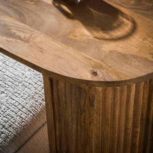 Table d'appoint en bois rainuré pour ordinateur DELHI