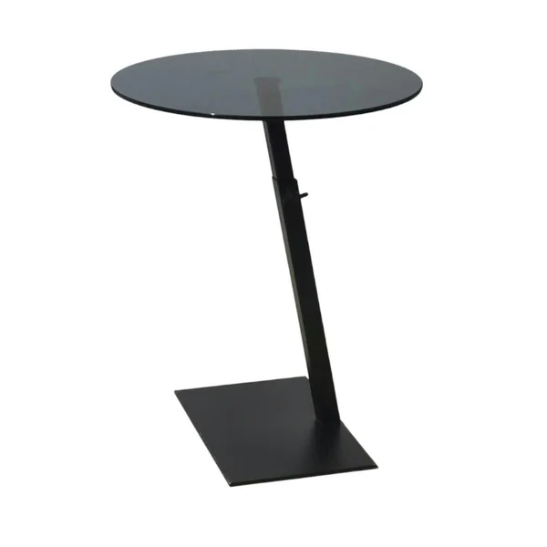 Table d'appoint ordinateur en verre teinté, réglable TULUM