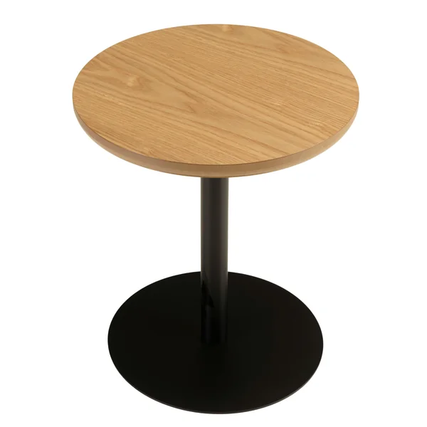 Table d'appoint ronde en bois couleur naturelle pied noir CASTILLE