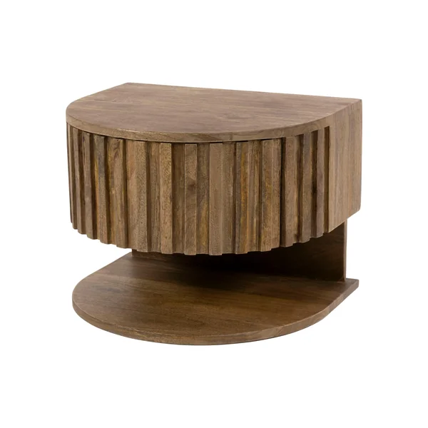Table de chevet suspendue en bois 1 tiroir 1 tablette DELHI