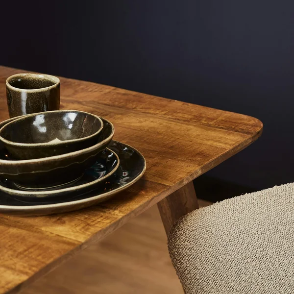Table de cuisine carrée 2 à 4 personnes en bois 90 cm ALMA
