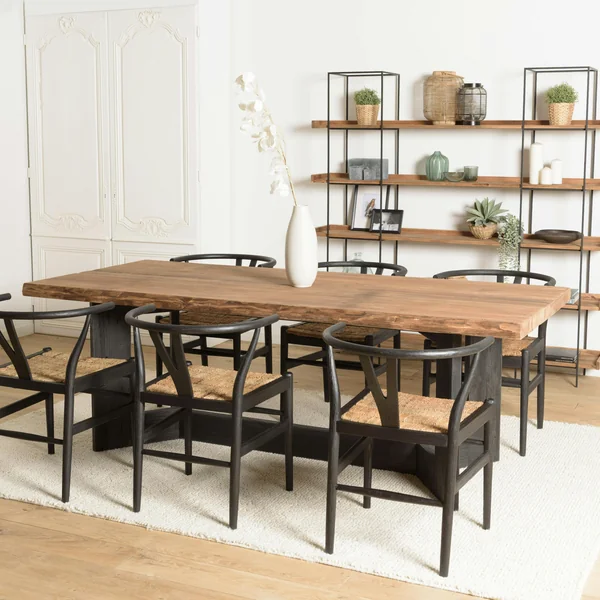 Table de repas bois recyclé pin 220 cm CRACOVIE
