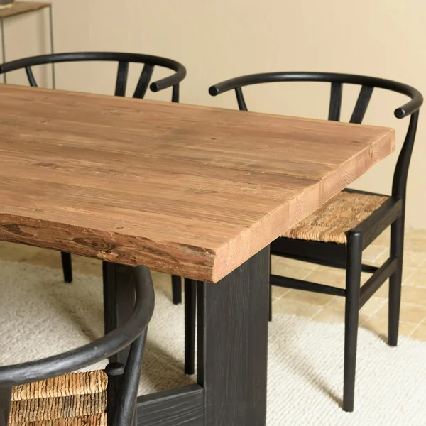 Table de repas bois recyclé pin 220 cm CRACOVIE