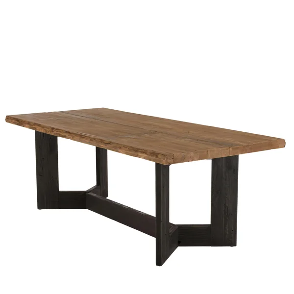 Table de repas bois recyclé pin 220 cm CRACOVIE