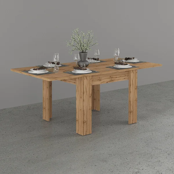 Table de salle à manger extensible 90/180 cm chêne wotan Jessica