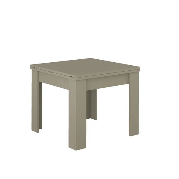 Table de salle à manger extensible 90/180 cm coloris taupe Jessica