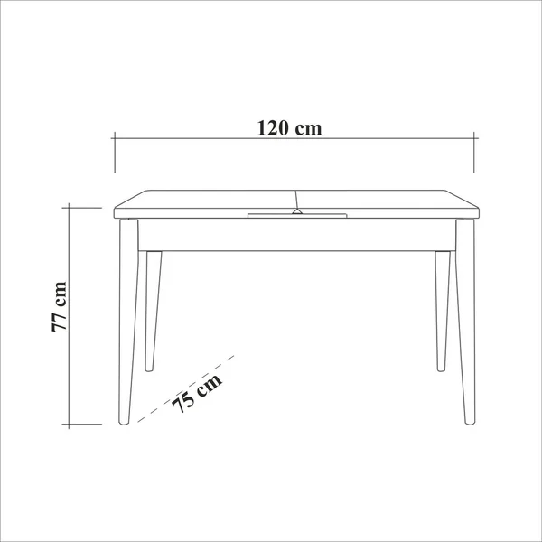 Table extensible blanche plateau effet bois 120-153 cm ARDEN