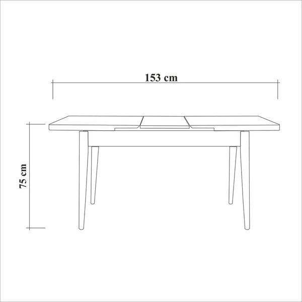 Table extensible blanche plateau effet bois 120-153 cm ARDEN