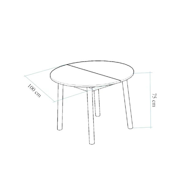 Table extensible blanche plateau effet bois Ø100-131 cm ARDEN