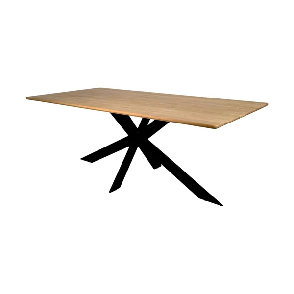 Table extensible bois de chêne huilé bords arrondis 200 cm HAVEN