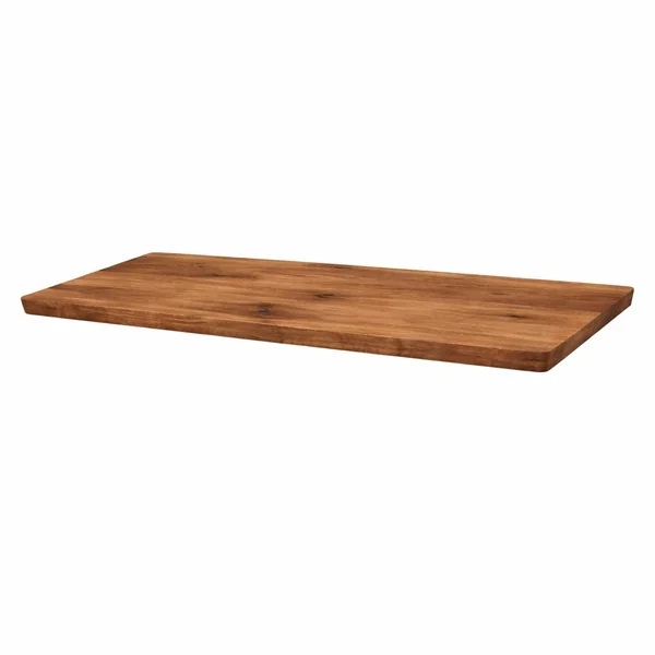 Table extensible chêne brun bords biseautés pied noir 240 cm PALERME