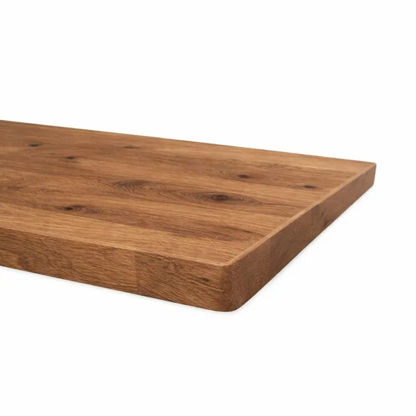 Table extensible chêne brun bords biseautés pieds en X 180 cm PALERME