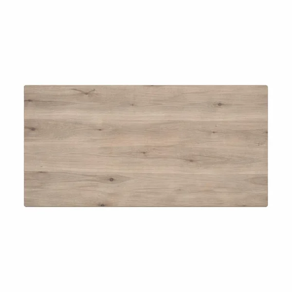 Table extensible chêne grisé bords biseautés pied graphique 220 cm PALERME