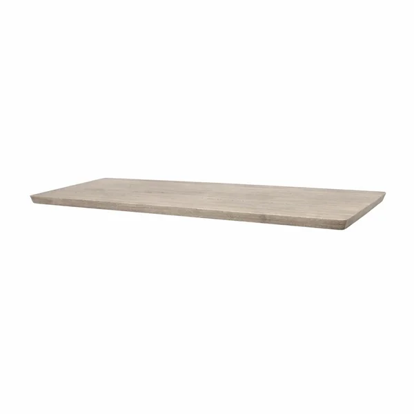 Table extensible chêne grisé bords biseautés pied grège 240 cm PALERME