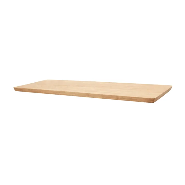 Table extensible chêne huilé bords biseautés pied graphique 220 cm PALERME