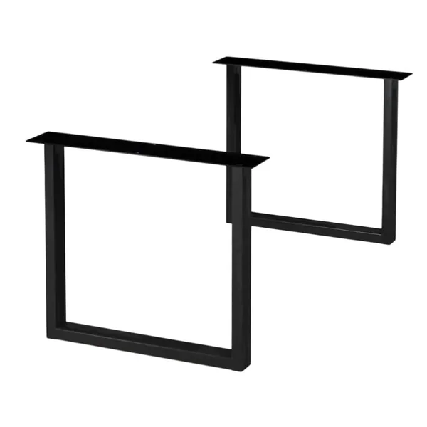 Table extensible chêne huilé bords naturels pieds en U 200 cm PALERME