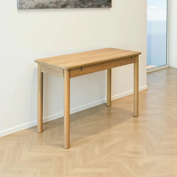 Table pliante cuisine plateau effet bois 50-70 cm ORINA