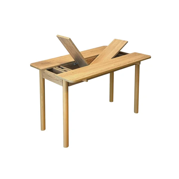 Table pliante cuisine plateau effet bois 50-70 cm ORINA