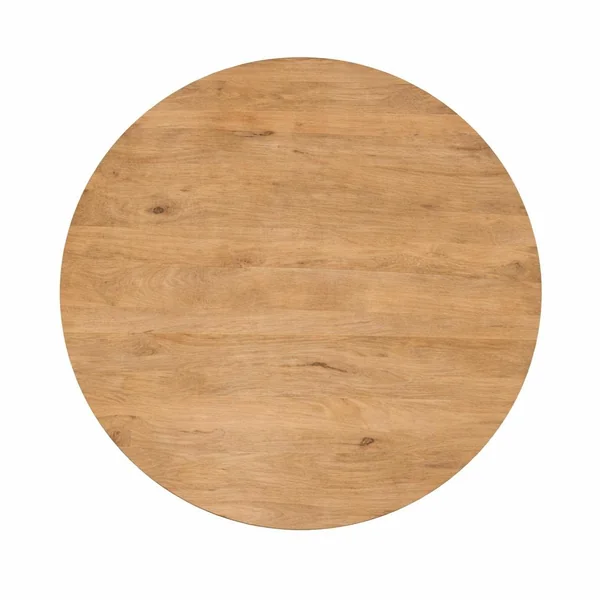 Table ronde bois clair pied croisé métal noir Ø110 cm RIVANO