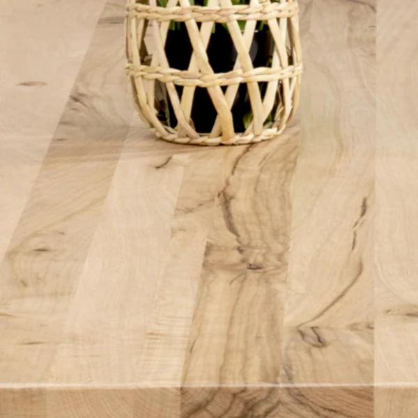 Table ronde chêne blanc pied central droit 110 cm PALERME