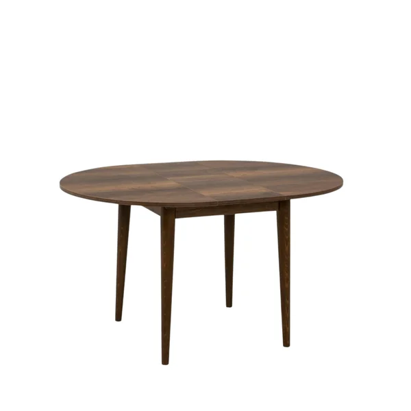 Table ronde extensible effet noyer Ø100-131 cm ORINA