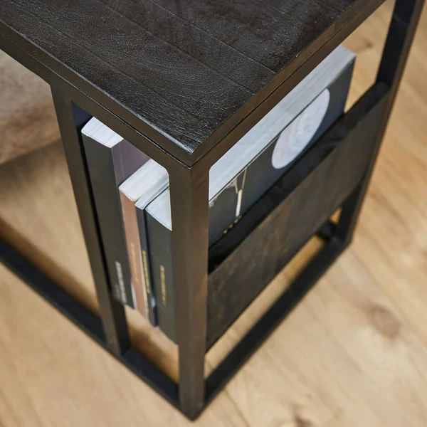 Table salon pour ordinateur en bois noir ALVERA