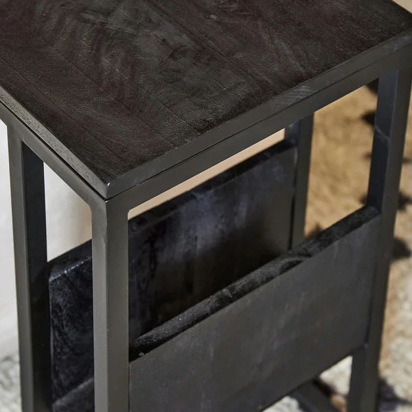 Table salon pour ordinateur en bois noir ALVERA