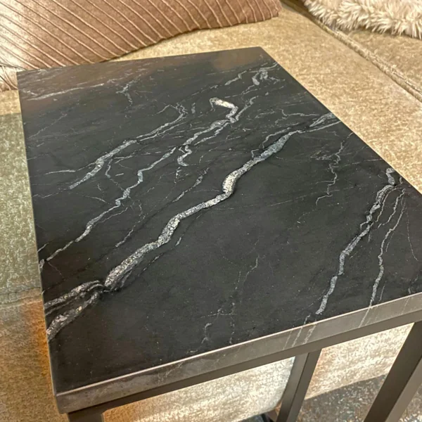 Table salon pour ordinateur en marbre noir DUOMO