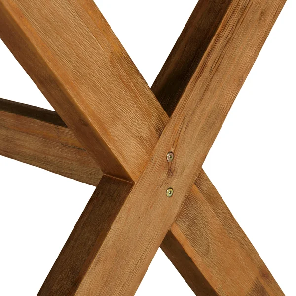 Table à manger 200 cm effet béton marron pied en bois d'acacia CALVI