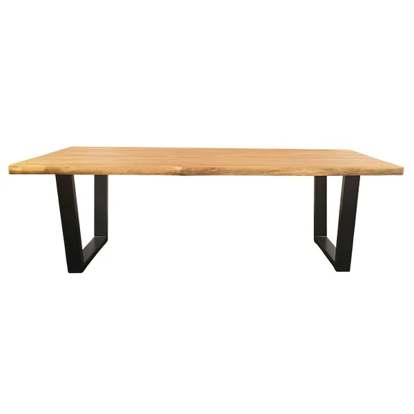 Table à manger bois de teck recyclé, pieds en U 240 cm TIMOR