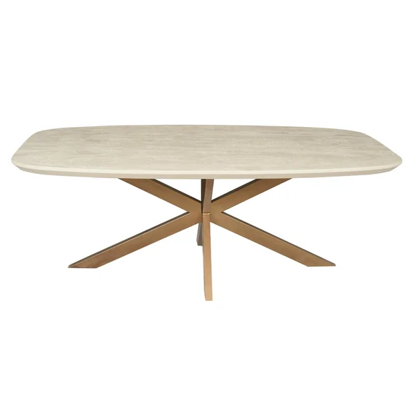 Table à manger bois sable bords arrondis 200 cm CORTINA