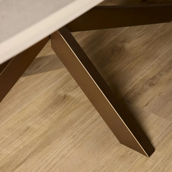 Table à manger bois sable bords arrondis 200 cm CORTINA
