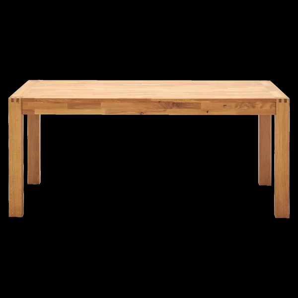 Table à manger rectangulaire chêne massif 6 personnes avec rallonges en option Luminescence