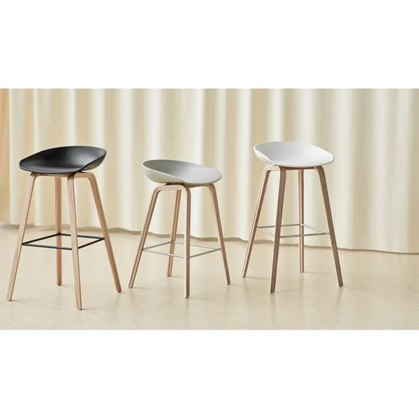 Tabouret haut ABOUT A STOOL AAS 32 H75 Dusty blue HAY
