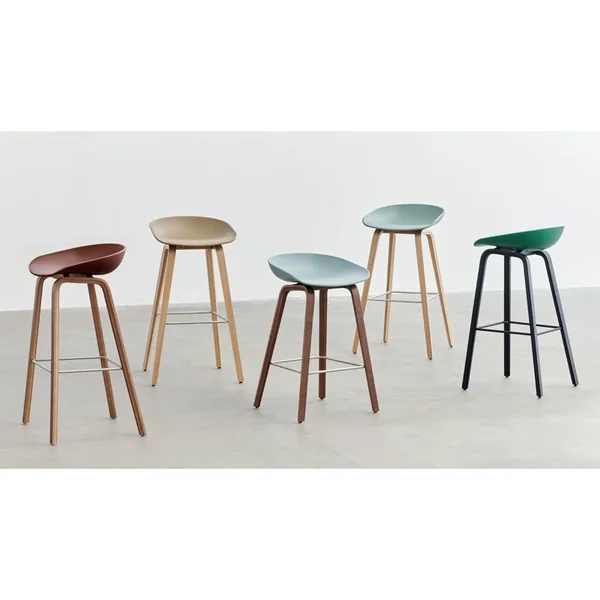 Tabouret haut ABOUT A STOOL AAS 32 H75 Dusty blue HAY
