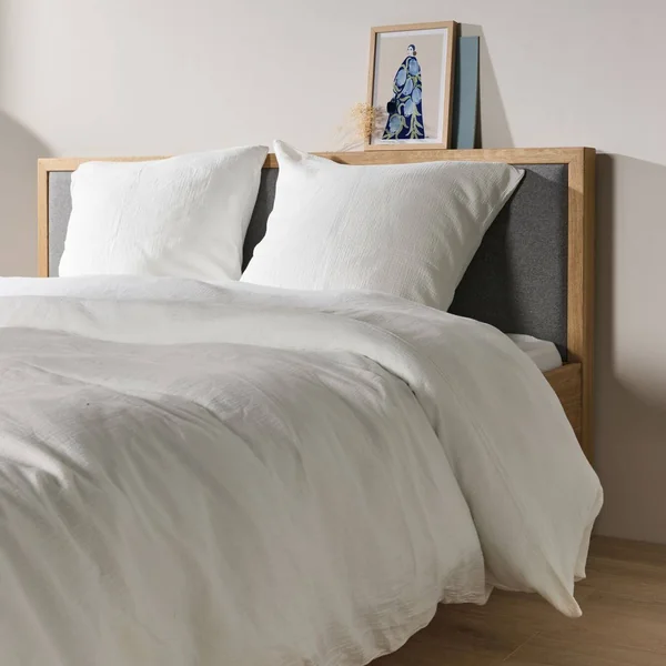 Taie d'oreiller gaze de coton bio Lou - Blanc - 50 x 70 cm