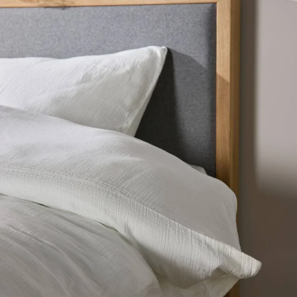Taie d'oreiller gaze de coton bio Lou - Blanc - 50 x 70 cm