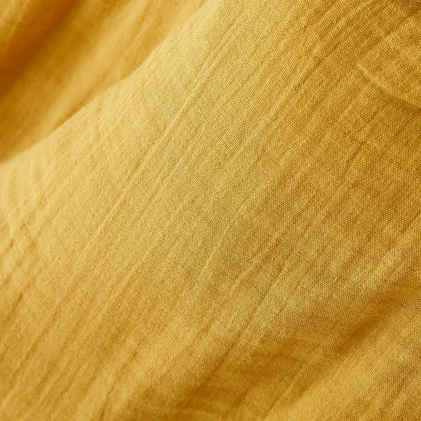 Taie d'oreiller carrée gaze de coton (60 x 60 cm) Gaïa Jaune safran