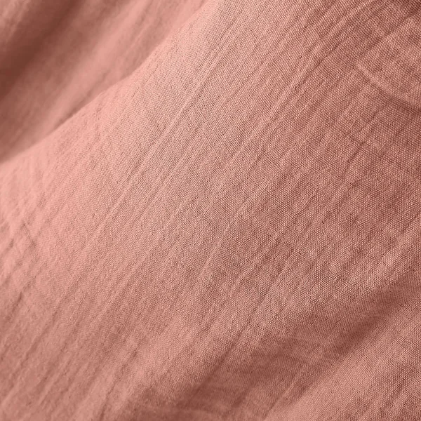 Taie d'oreiller carrée gaze de coton (60 x 60 cm) Gaïa Rose pêche