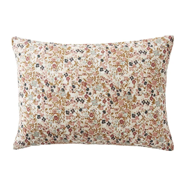 Taie d'oreiller rectangulaire gaze de coton (50 x 70 cm) Constance Beige pampa