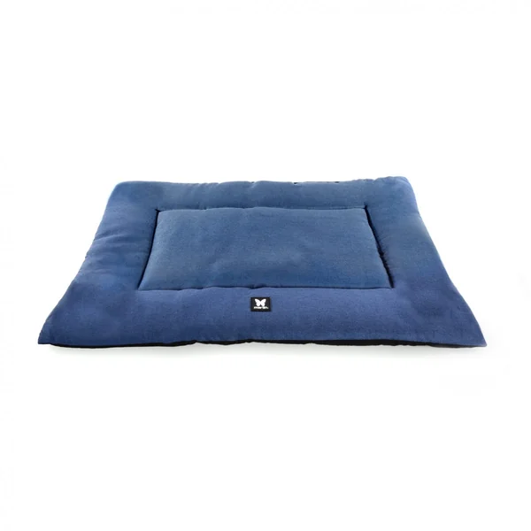 Tapis pour chien bleu marine/gris clair 0,6x0,45x0,03 m