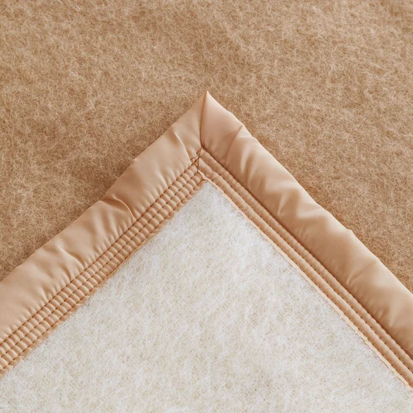 TOISON D'OR Couverture 100% laine Woolmark 500g Volta - Biche/Naturel - 220 x 240 cm