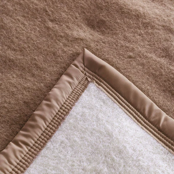 TOISON D'OR Couverture 100% laine Woolmark 500g Volta - Chamois/Blanchi - 240 x 300 cm