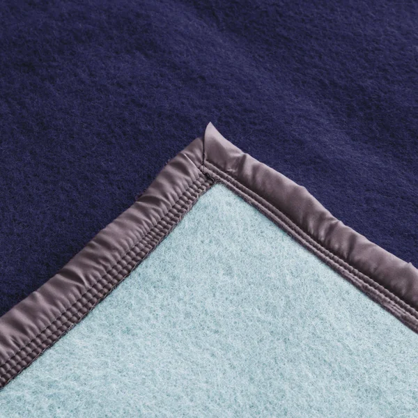 TOISON D'OR Couverture 100% laine Woolmark 500g Volta - Marine/Myosotis - 240 x 300 cm