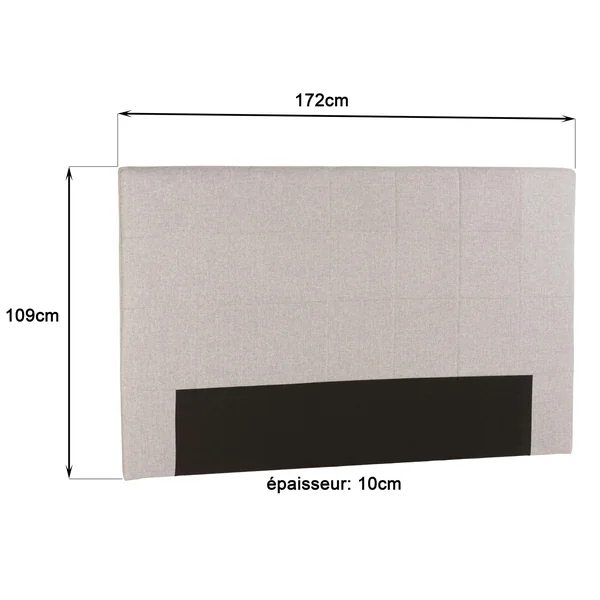Tête de lit rembourrée pour lits 140/160cm couleur grise RIVANA