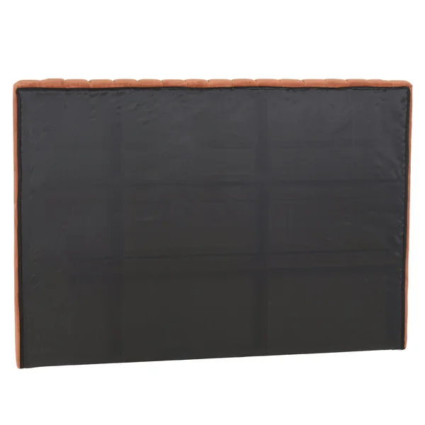 Tête de lit rembourrée pour lits 140/160cm velours orange RIVANA