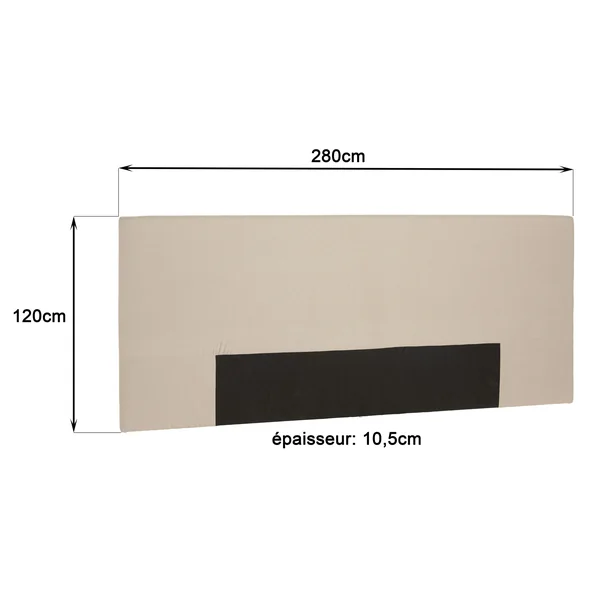 Tête de lit rembourrée pour lits 160/180cm couleur lin RIVANA